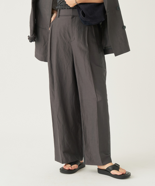 新品　Plage プラージュ　herringbone wide パンツ　ブラック plage（プラージュ）の「Herringbone Wide パンツ（）」 - WEAR