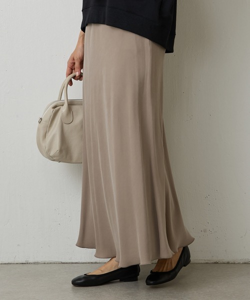 ビアズリー beardsley バックテールスカート カーキ 1 ビアズリー BEARDSLEY バックテールスカート （beige