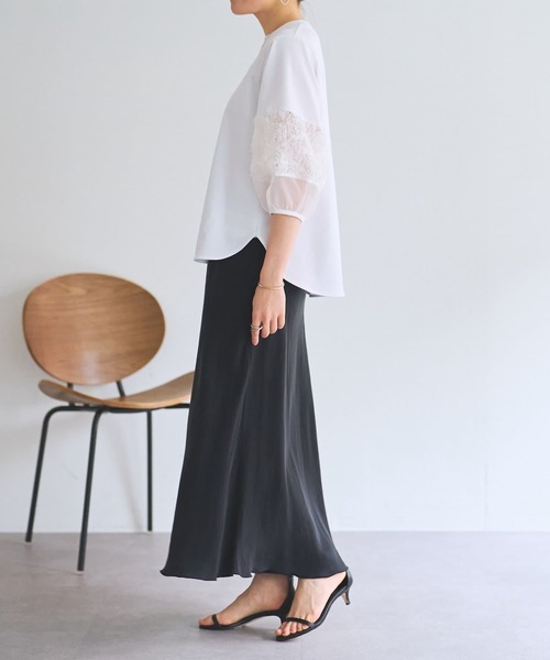 BEARDSLEY（ビアズリー）の「バックテールスカート（スカート・レディース・ベージュ/アイボリー/ブラック/カーキ・M/S/0/1）」の13枚目の写真