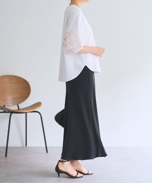 BEARDSLEY（ビアズリー）の「バックテールスカート（スカート・レディース・ベージュ/アイボリー/ブラック/カーキ・M/S/0/1）」の15枚目の写真