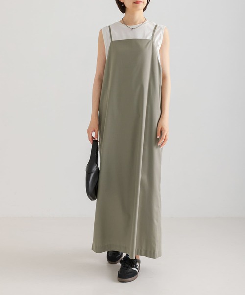 URBAN RESEARCH（アーバンリサーチ）の「ストレートキャミワンピース（ワンピース・レディース・ベージュ系その他/チャコールグレー・FREE）」の3枚目の写真