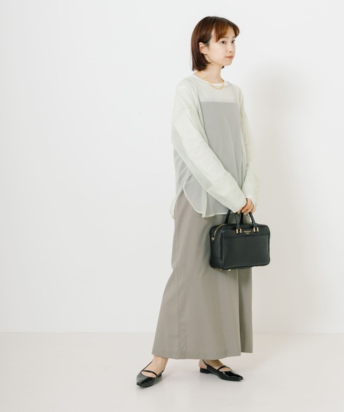 URBAN RESEARCH（アーバンリサーチ）の「ストレートキャミワンピース（ワンピース・レディース・ベージュ系その他/チャコールグレー・FREE）」の9枚目の写真