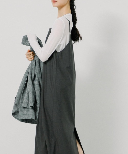 URBAN RESEARCH（アーバンリサーチ）の「ストレートキャミワンピース（ワンピース・レディース・ベージュ系その他/チャコールグレー・FREE）」の10枚目の写真