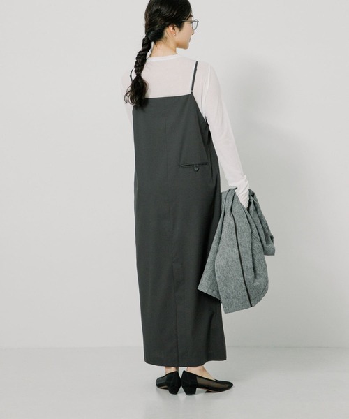 URBAN RESEARCH（アーバンリサーチ）の「ストレートキャミワンピース（ワンピース・レディース・ベージュ系その他/チャコールグレー・FREE）」の14枚目の写真
