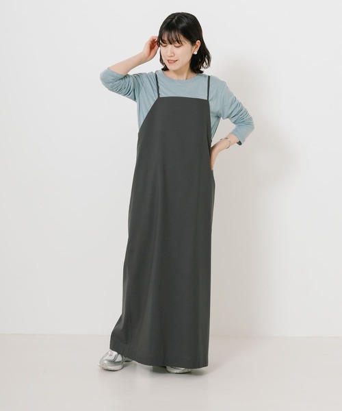 URBAN RESEARCH（アーバンリサーチ）の「ストレートキャミワンピース（ワンピース・レディース・ベージュ系その他/チャコールグレー・FREE）」の22枚目の写真