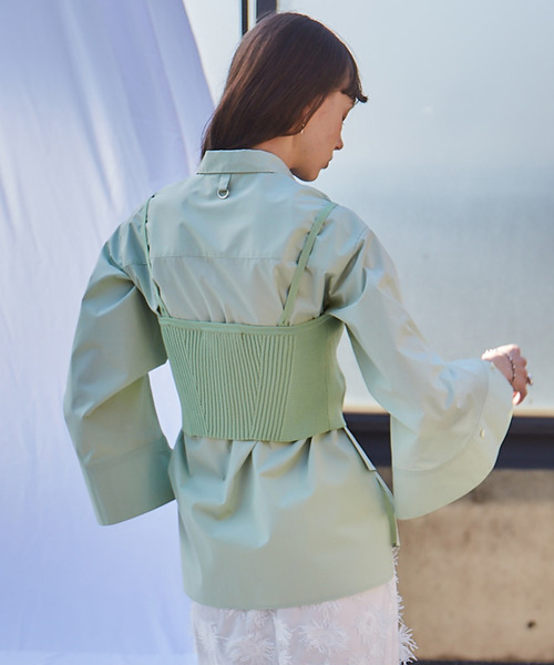 【セール】ジップ開きニットビスチェ（ニット/セーター）｜soffitto（ソフィット）