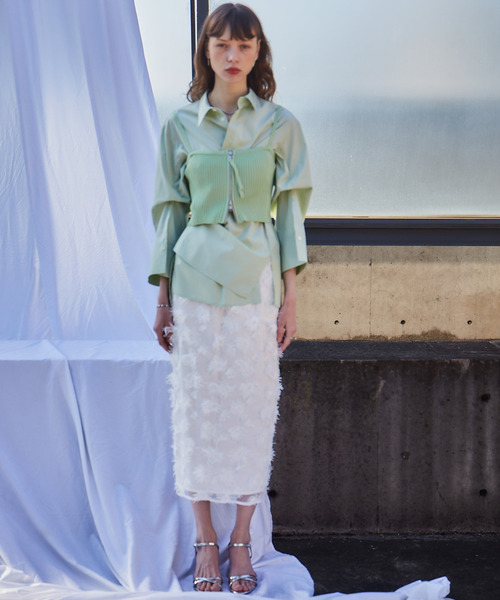 【セール】ジップ開きニットビスチェ（ニット/セーター）｜soffitto（ソフィット）