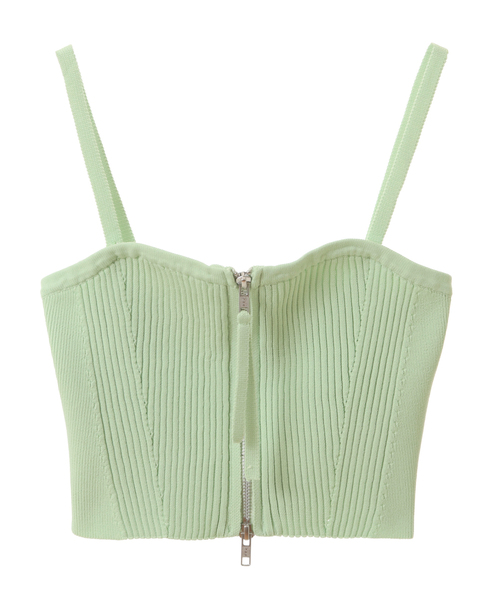 【セール】ジップ開きニットビスチェ（ニット/セーター）｜soffitto（ソフィット）