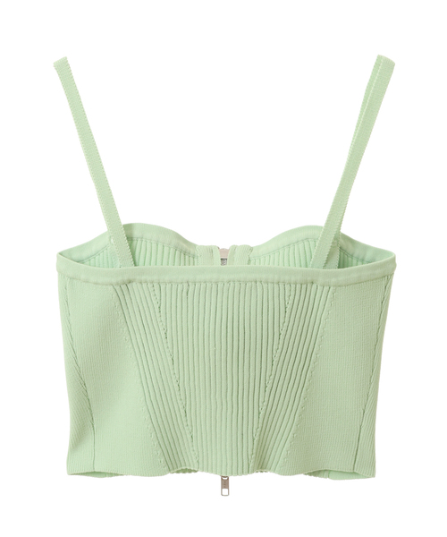 【セール】ジップ開きニットビスチェ（ニット/セーター）｜soffitto（ソフィット）