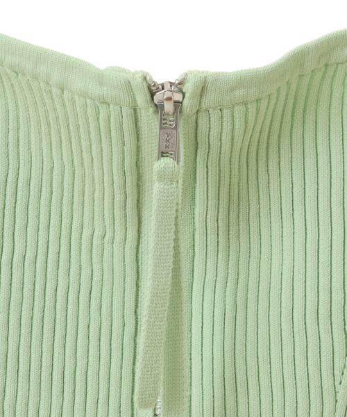 【セール】ジップ開きニットビスチェ（ニット/セーター）｜soffitto（ソフィット）