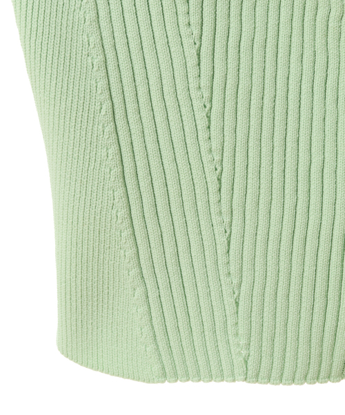 【セール】ジップ開きニットビスチェ（ニット/セーター）｜soffitto（ソフィット）