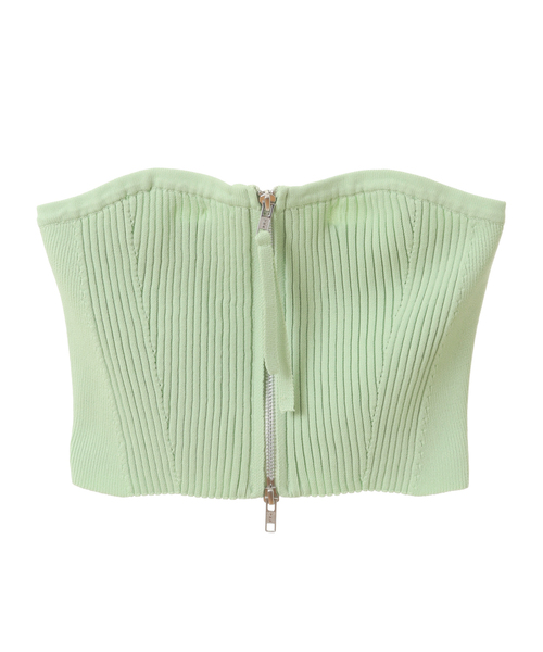 【セール】ジップ開きニットビスチェ（ニット/セーター）｜soffitto（ソフィット）