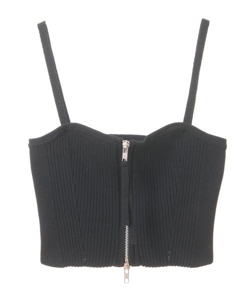 【セール】ジップ開きニットビスチェ（ニット/セーター）｜soffitto（ソフィット）