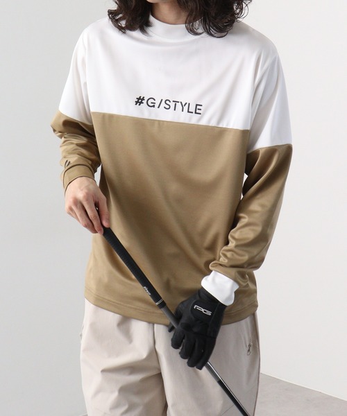 FUNALIVE(ファンアライブ)の「ドライ バイカラー モックネック 長袖 Tシャツ(Tシャツ/カットソー・メンズ・ブラック×ホワイト/ベージュ/ホワイト×ブラック・L/LL/M)」の16枚目の写真
