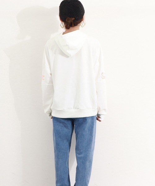 Miniministore(ミニミニストア)の「フルジップ フーディー レディース 薄手(パーカー・レディース・オフホワイト/ブラック/オレンジ・FREE)」の17枚目の写真