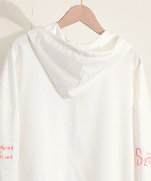 Miniministore(ミニミニストア)の「フルジップ フーディー レディース 薄手(パーカー・レディース・オフホワイト/ブラック/オレンジ・FREE)」の21枚目の写真
