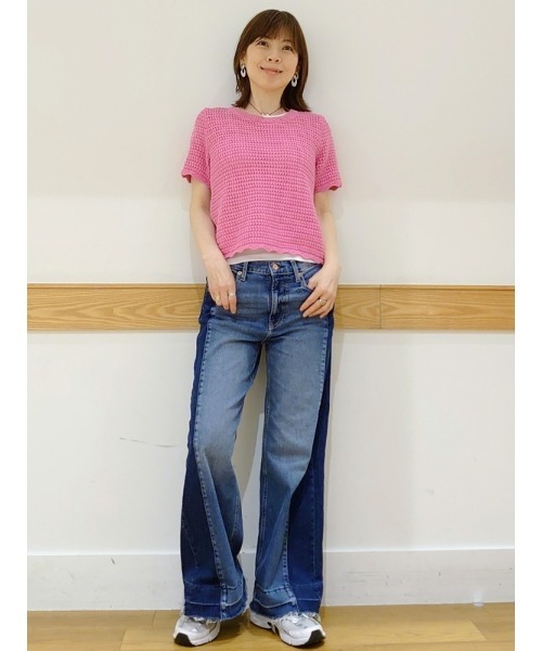 GAP（ギャップ）の「クロシェニット セーター（ニット/セーター・レディース・ホワイト/ピンク/ブラック/マルチ/ネイビー・XXS/XL/S/L/XS/M）」の8枚目の写真