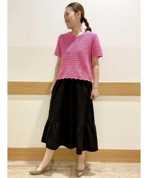 GAP（ギャップ）の「クロシェニット セーター（ニット/セーター・レディース・ホワイト/ピンク/ブラック/マルチ/ネイビー・XXS/XL/S/L/XS/M）」の11枚目の写真