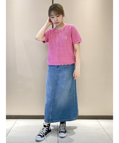 GAP（ギャップ）の「クロシェニット セーター（ニット/セーター・レディース・ホワイト/ピンク/ブラック/マルチ/ネイビー・XXS/XL/S/L/XS/M）」の16枚目の写真