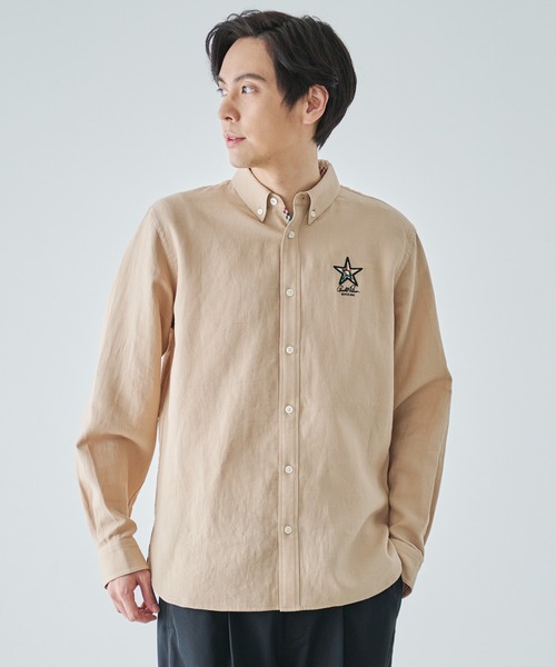 Arnold Palmer（アーノルドパーマー）の「ワッフルガーゼ スターモチーフ シェア シャツ（シャツ/ブラウス・レディース・ネイビー/ホワイト/ベージュ・L/LL/M/S/XS）」の22枚目の写真