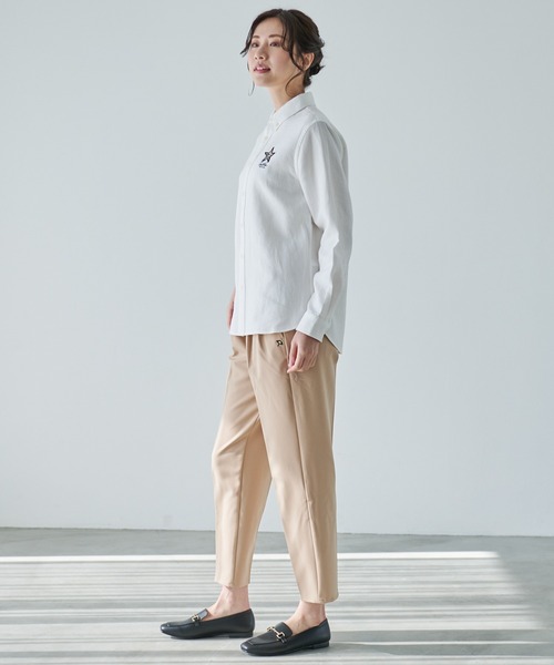 Arnold Palmer（アーノルドパーマー）の「ワッフルガーゼ スターモチーフ シェア シャツ（シャツ/ブラウス・レディース・ネイビー/ホワイト/ベージュ・L/LL/M/S/XS）」の13枚目の写真