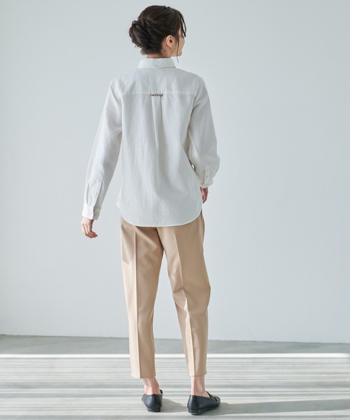 Arnold Palmer（アーノルドパーマー）の「ワッフルガーゼ スターモチーフ シェア シャツ（シャツ/ブラウス・レディース・ネイビー/ホワイト/ベージュ・L/LL/M/S/XS）」の14枚目の写真