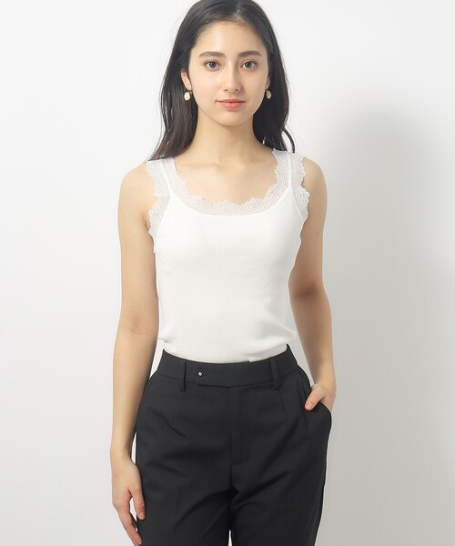 index（インデックス）の「前後2way レースタンクトップ【洗濯機洗い可】（タンクトップ・レディース・ブラック/オフホワイト/ナチュラル・00）」の13枚目の写真