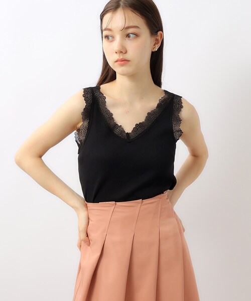 index（インデックス）の「前後2way レースタンクトップ【洗濯機洗い可】（タンクトップ・レディース・ブラック/オフホワイト/ナチュラル・00）」の17枚目の写真