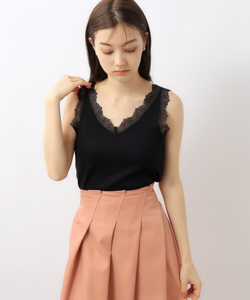 index（インデックス）の「前後2way レースタンクトップ【洗濯機洗い可】（タンクトップ・レディース・ブラック/オフホワイト/ナチュラル・00）」の18枚目の写真