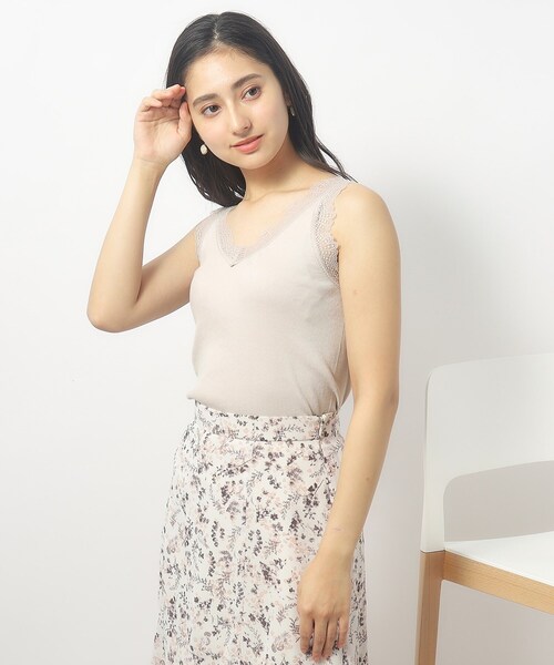 index（インデックス）の「前後2way レースタンクトップ【洗濯機洗い可】（タンクトップ・レディース・ブラック/オフホワイト/ナチュラル・00）」の11枚目の写真