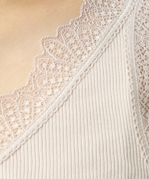 index（インデックス）の「前後2way レースタンクトップ【洗濯機洗い可】（タンクトップ・レディース・ブラック/オフホワイト/ナチュラル・00）」の12枚目の写真