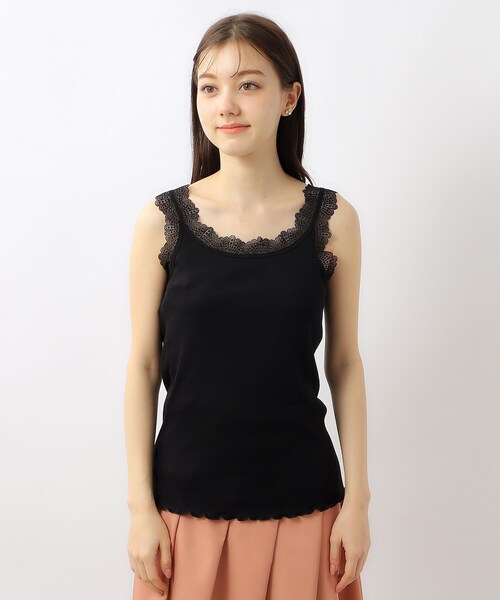 index（インデックス）の「前後2way レースタンクトップ【洗濯機洗い可】（タンクトップ・レディース・ブラック/オフホワイト/ナチュラル・00）」の20枚目の写真