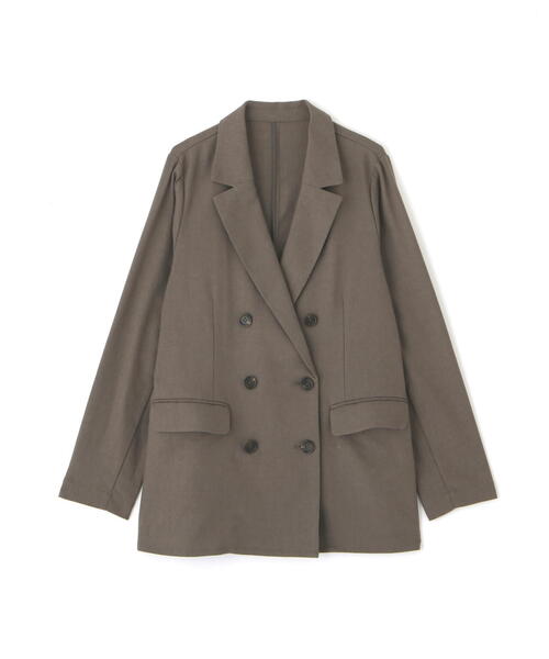 N.(N. Natural Beauty Basic)(エヌエヌナチュラルビューティーベーシック)の「◆【セットアップ対応】麻混ダブルジャケット(テーラードジャケット・レディース・ナチュラル/グレー・MEDIUM/SMALL)」の9枚目の写真