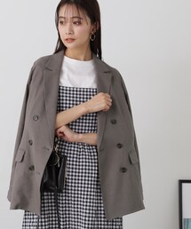 N.（N. Natural Beauty Basic） | ◆【セットアップ対応】麻混ダブルジャケット(テーラードジャケット)