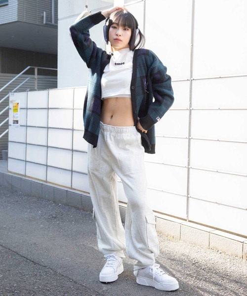 atmos pink（アトモスピンク）の「atmos pink エンブロイダリー ロゴ ショートTシャツ（Tシャツ/カットソー・レディース・ホワイト/ブラック・S/M）」の7枚目の写真