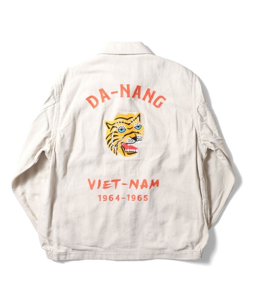 HOUSTON（ヒューストン）の「HOUSTON 綿麻ベトジャン(TIGER)（その他アウター・メンズ・ピンク/ネイビー/その他/ブラック・XX-LARGE/LARGE/MEDIUM/X-LARGE）」の8枚目の写真