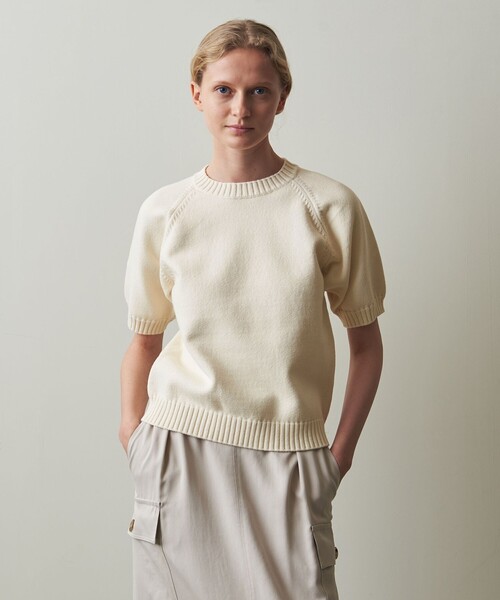 Steven Alan(スティーブンアラン)の「<Steven Alan>コットン ナイロン テープヤーン プルオーバー(ニット/セーター・レディース・オフホワイト/ライム/ネイビー・FREE)」の4枚目の写真