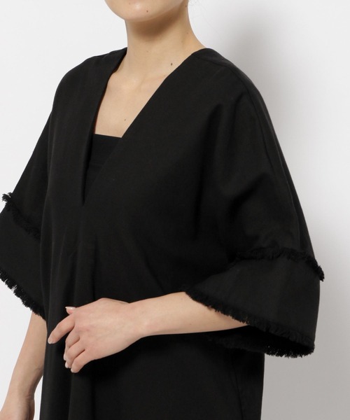 LEPSIM（レプシィム）の「【FOR I SERIES】フリンジデザインワンピース　110833（ワンピース・レディース・ブラック/ホワイト系その他/ブルー系その他/ベージュ系その他/レッド/ホワイト系その他2・FREE/TALL）」の11枚目の写真