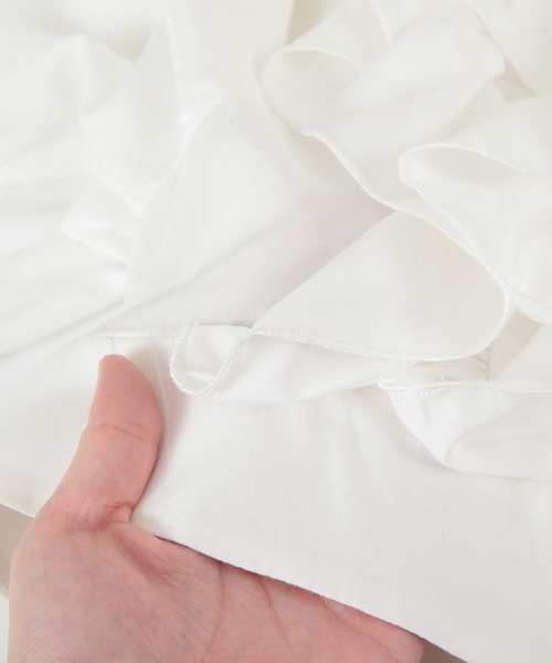 titivate(ティティベイト)の「フリルブラウス/ニットワンピースセット(セットアップ・レディース・ブラック/ホワイト系その他・S/M)」の15枚目の写真