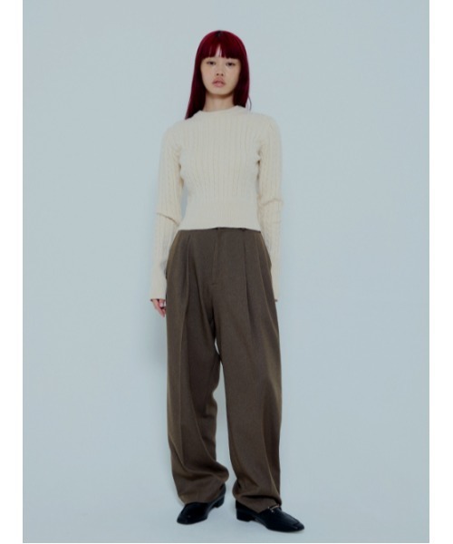 AMAIL(アマイル)の「Ballet rib knit(ニット/セーター・レディース・ブラック/アイボリー・FREE)」の12枚目の写真