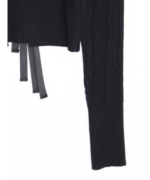 AMAIL(アマイル)の「Ballet rib knit(ニット/セーター・レディース・ブラック/アイボリー・FREE)」の10枚目の写真