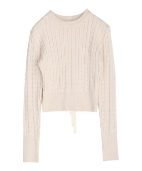 AMAIL(アマイル)の「Ballet rib knit(ニット/セーター・レディース・ブラック/アイボリー・FREE)」の16枚目の写真