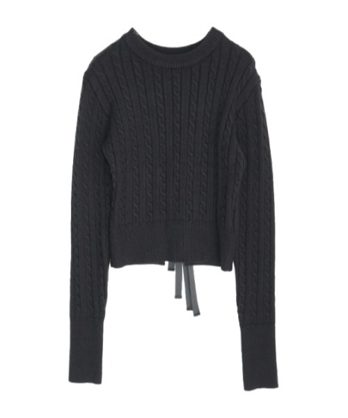 AMAIL(アマイル)の「Ballet rib knit(ニット/セーター・レディース・ブラック/アイボリー・FREE)」の7枚目の写真