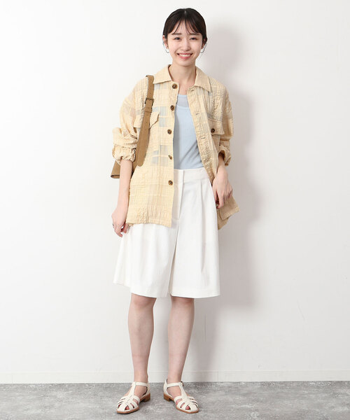 SLOBE IENA チェックジャガードオープンシャツ SLOBE IENA（スローブイエナ）の「チェックジャガードオープン