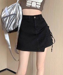 インパン付きギャザーミニスカート