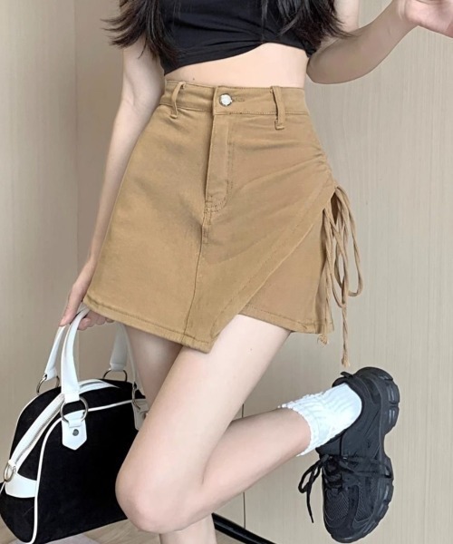 Sibra（シブラ）の「インパン付きギャザーミニスカート（スカート・レディース・ホワイト/ベージュ/ブラック/ピンク・M）」の18枚目の写真