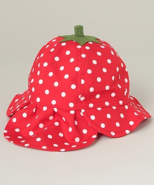 baby cheer（ベイビーチアー）の「日よけフルーツハット【日本製】（ハット・キッズ・レッド/グリーン/レモンイエロー・46-48cm/48-50cm/50-52cm/52-54cm）」の5枚目の写真