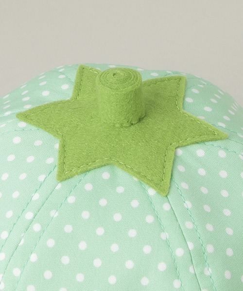 baby cheer（ベイビーチアー）の「日よけフルーツハット【日本製】（ハット・キッズ・レッド/グリーン/レモンイエロー・46-48cm/48-50cm/50-52cm/52-54cm）」の10枚目の写真