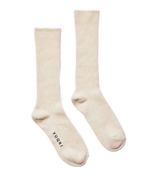 YUQRI（ユクリ）の「【YUQRI】crispy loop（ソックス/靴下・レディース・アイボリー/ブラック/ブルー/グリーン/ピンク・S/M）」の7枚目の写真