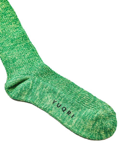 YUQRI（ユクリ）の「【YUQRI】crispy loop（ソックス/靴下・レディース・アイボリー/ブラック/ブルー/グリーン/ピンク・S/M）」の19枚目の写真